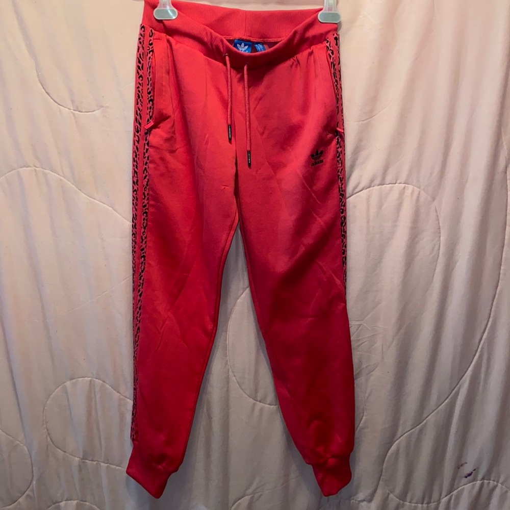 Women's Adidas coral joggers
